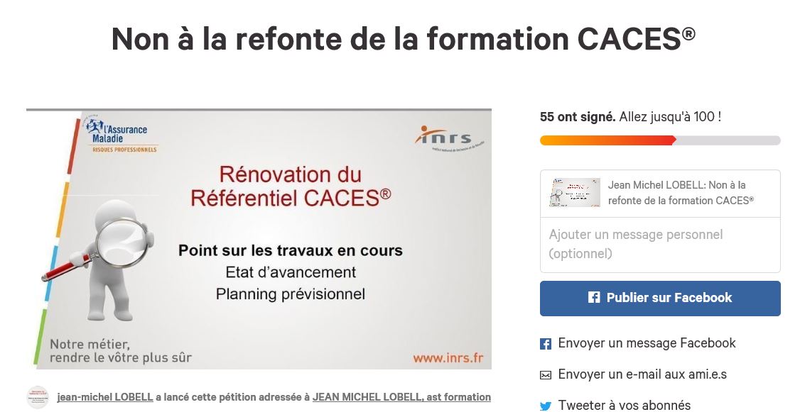 Nouvelle recommandations CACES